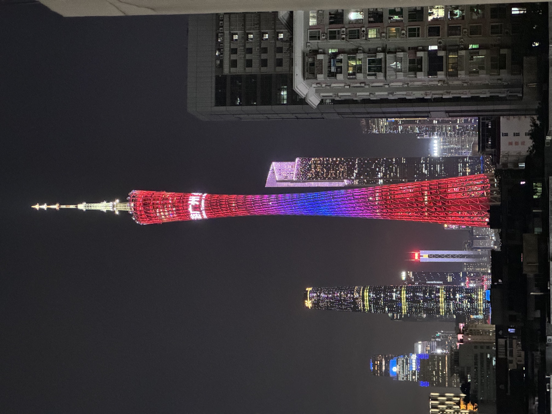 广州塔夜景示意图