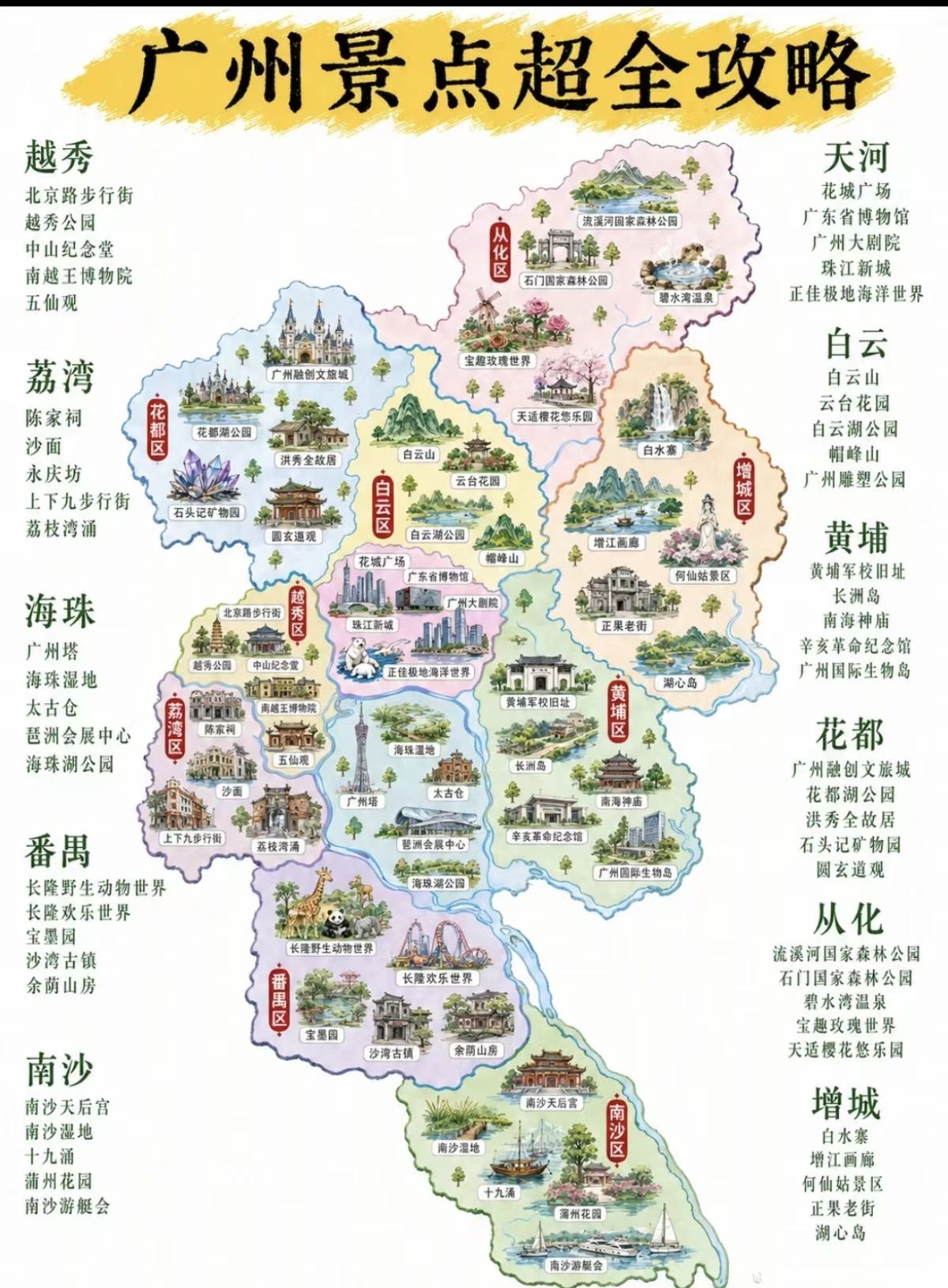 广州分区攻略:每个区玩什么、适合谁、住哪里