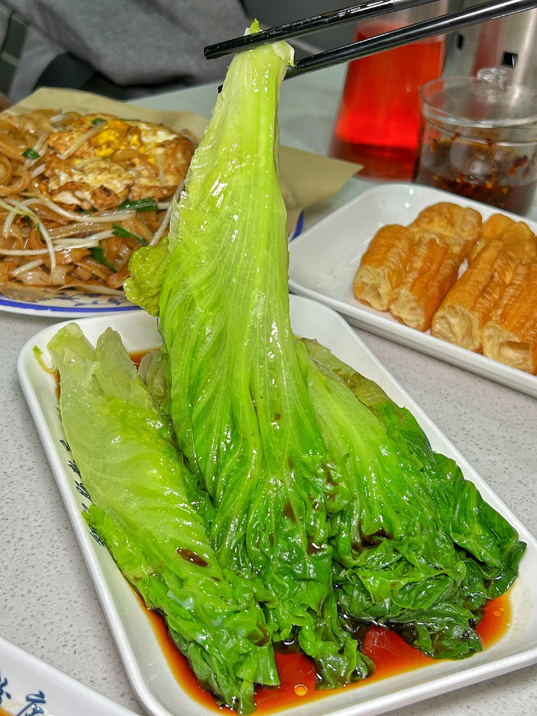 Yinji Rice Noodle Rolls (Wenchang North Road) · Vegetable dish